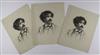 Collection of approximately 70 prints, including etchings and wood engravings.